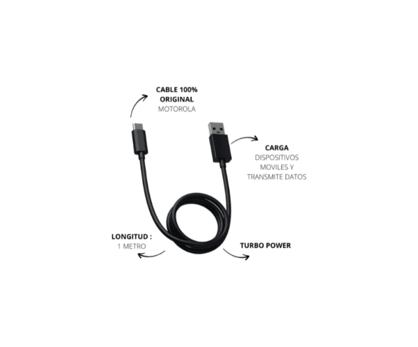 cable-usb-a-usb-tipo-c-2(820 x 680 px) Cable USB Motorola Tipo-C Turbo Power Original (Negro)